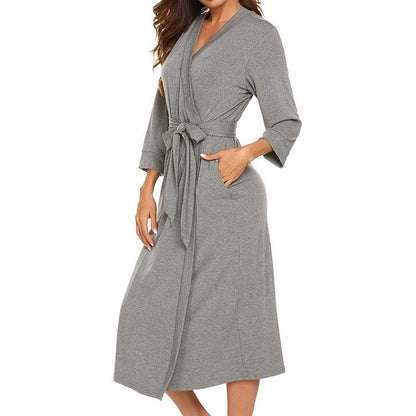 Bathrobe Silk Pajamas Nightwear
