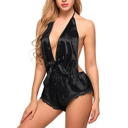 Women Sexy Lace Satin Silk Nightwear